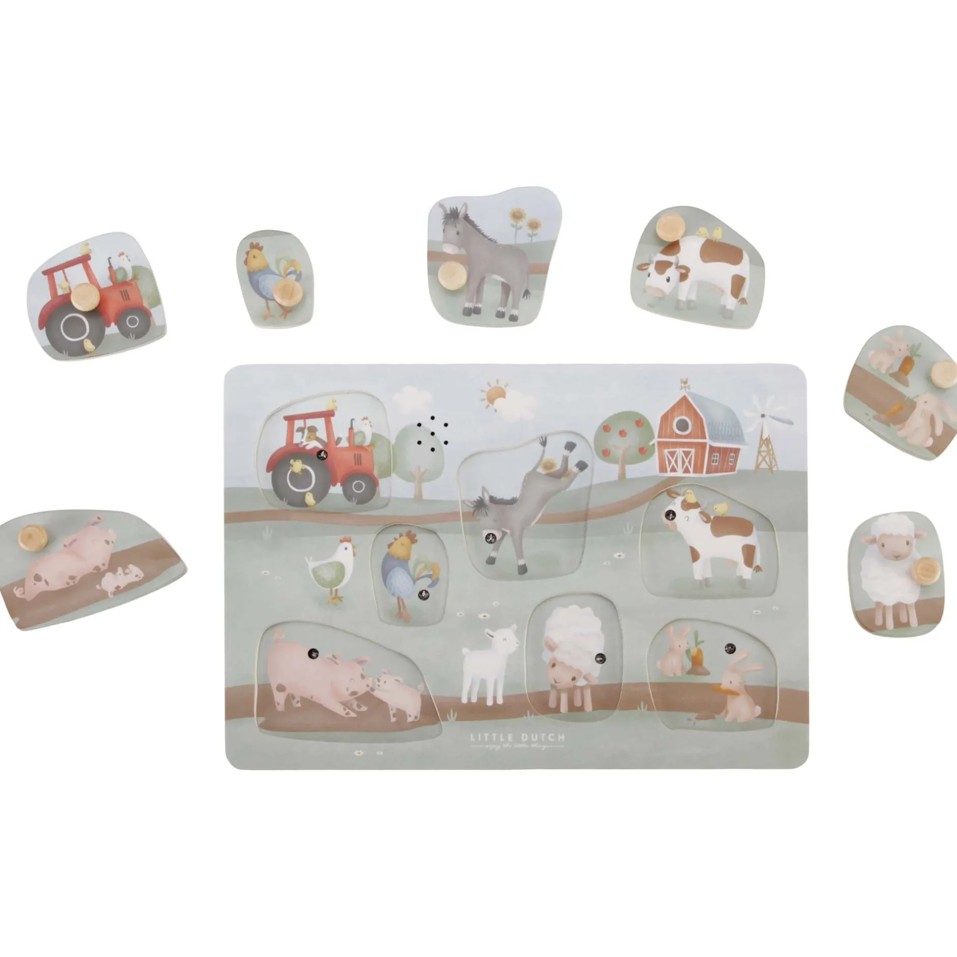 Puzzels*Little Dutch geluiden puzzel Little Farm Multi
