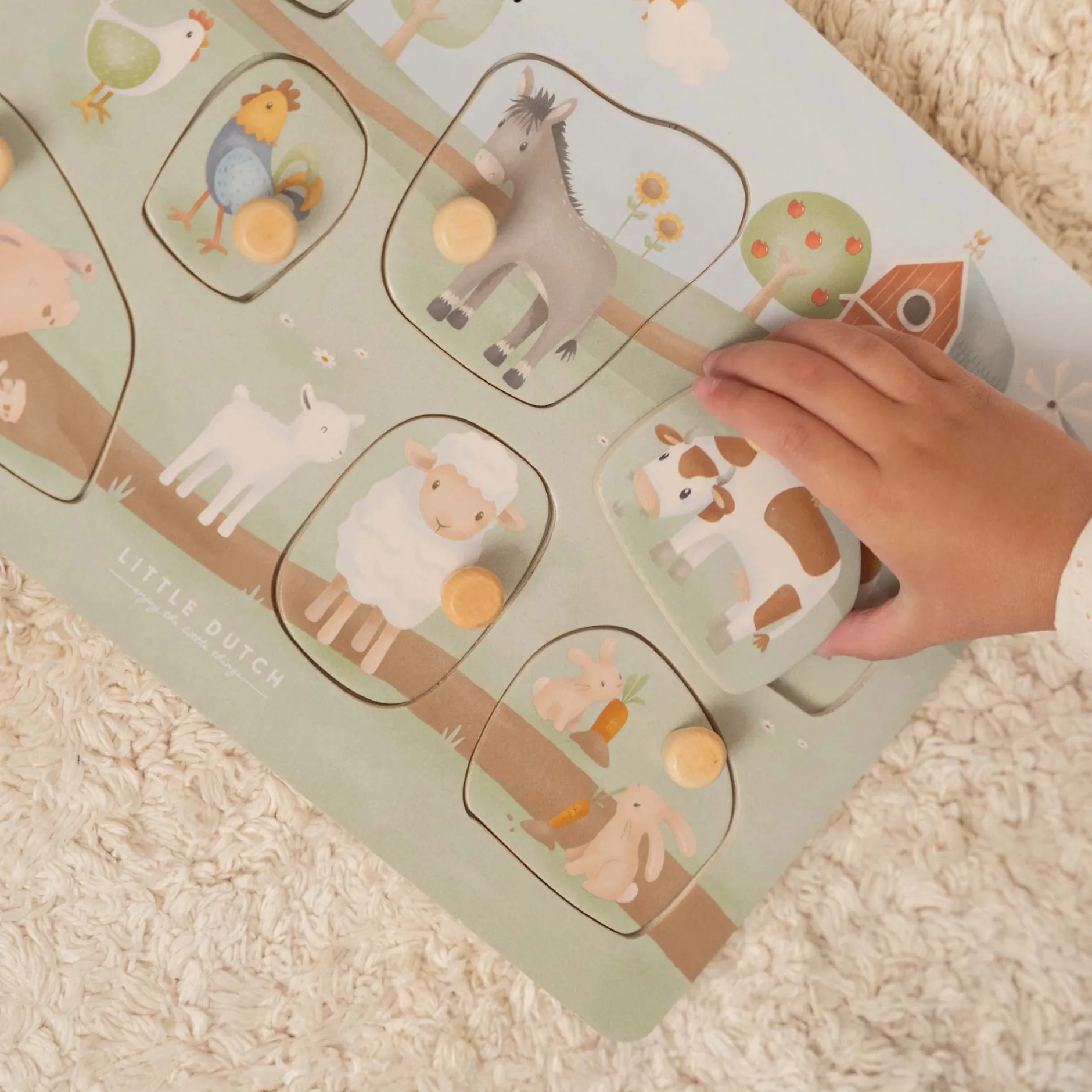 Puzzels*Little Dutch geluiden puzzel Little Farm Multi