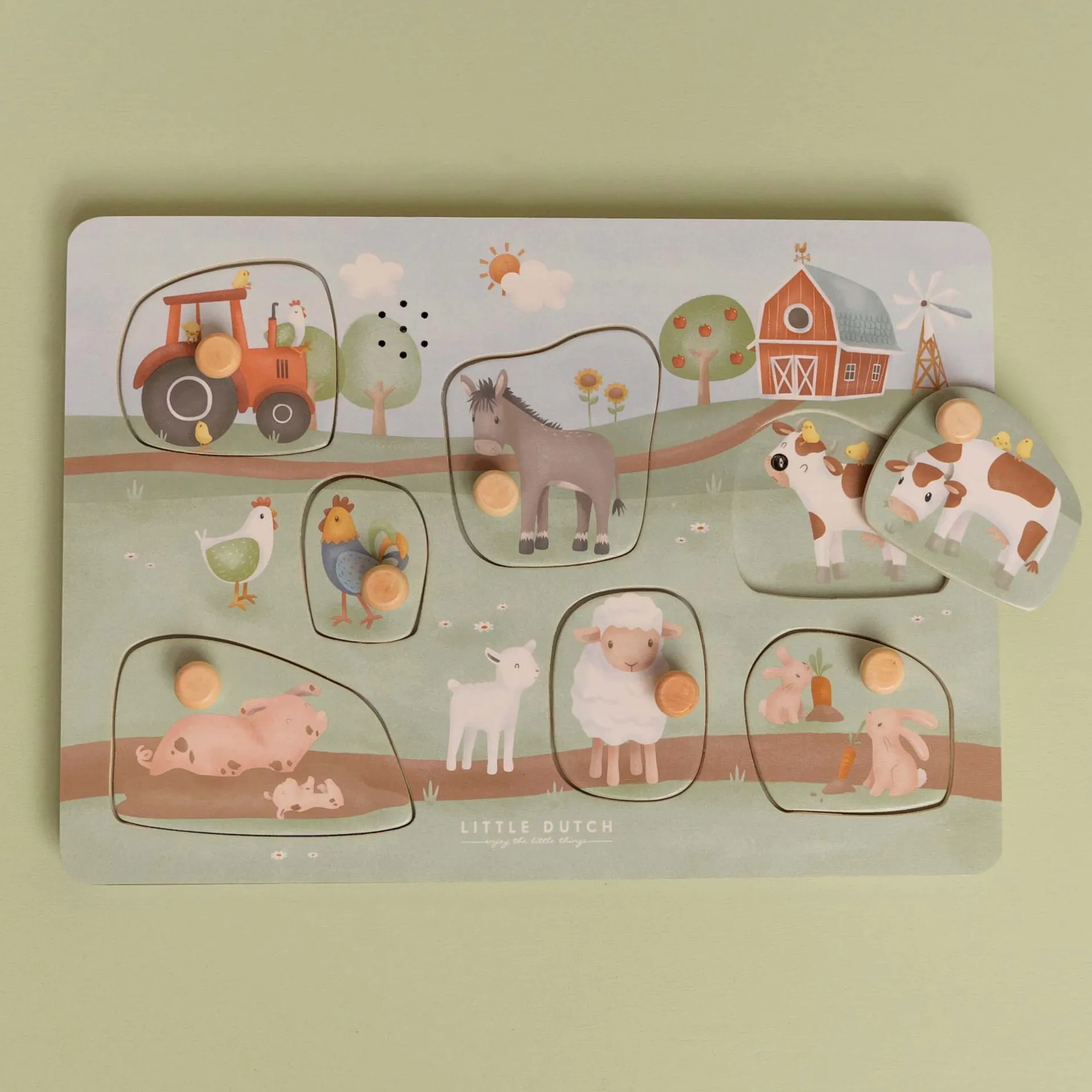 Puzzels*Little Dutch geluiden puzzel Little Farm Multi