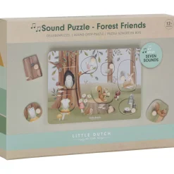 Puzzels*Little Dutch Geluidenpuzzel hout Forest Friends Multi