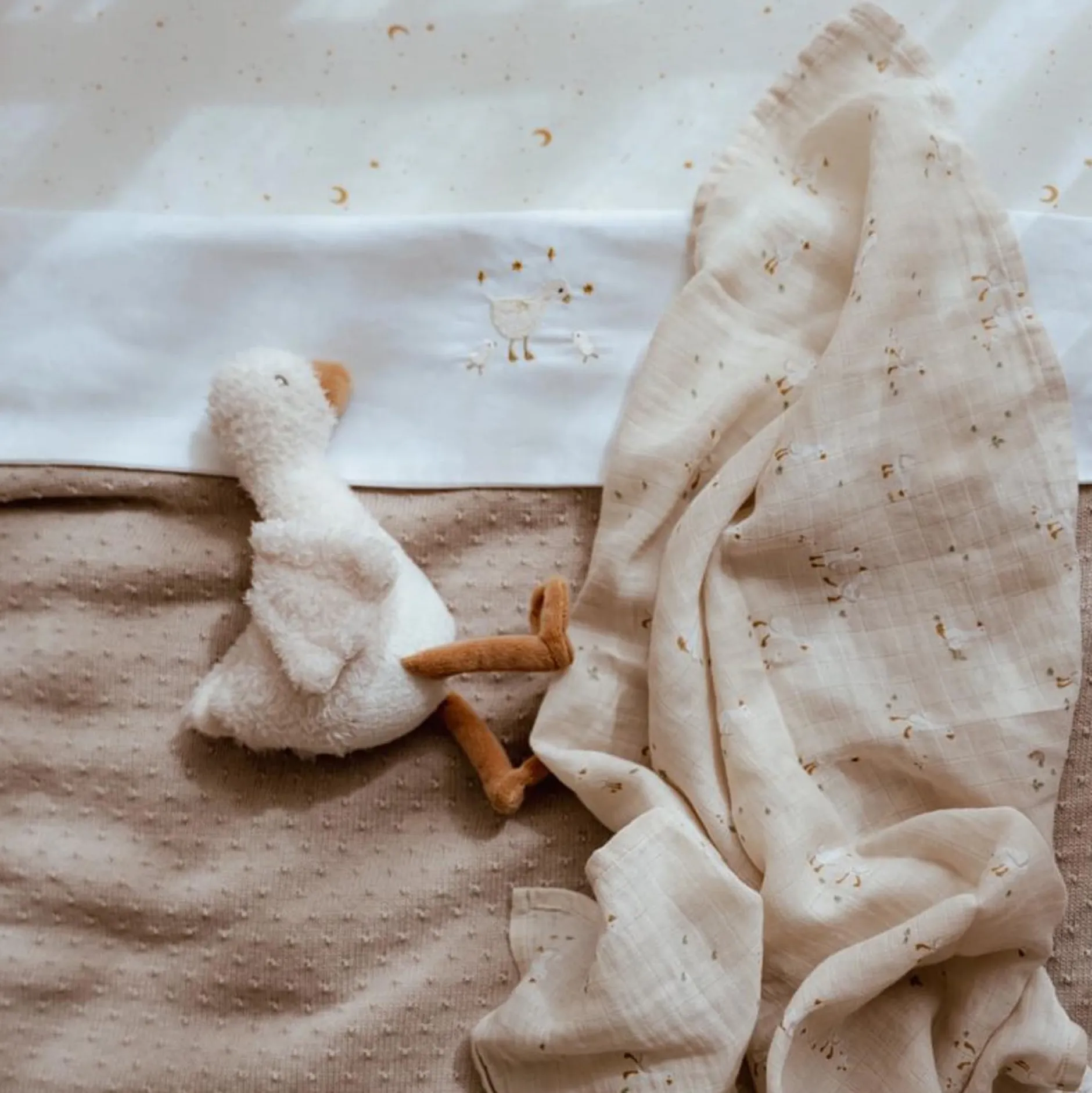 Doeken & Luiers*Little Dutch hydrofiele multidoek Little Goose beige