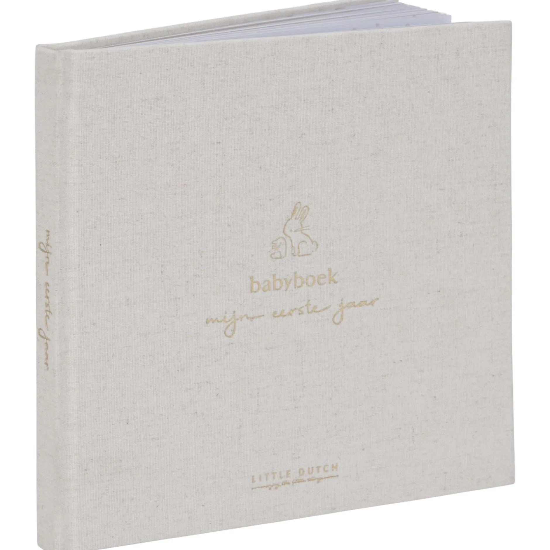 Feestartikelen|Invulboeken*Little Dutch Invulboek Eerste jaar Beigebrown