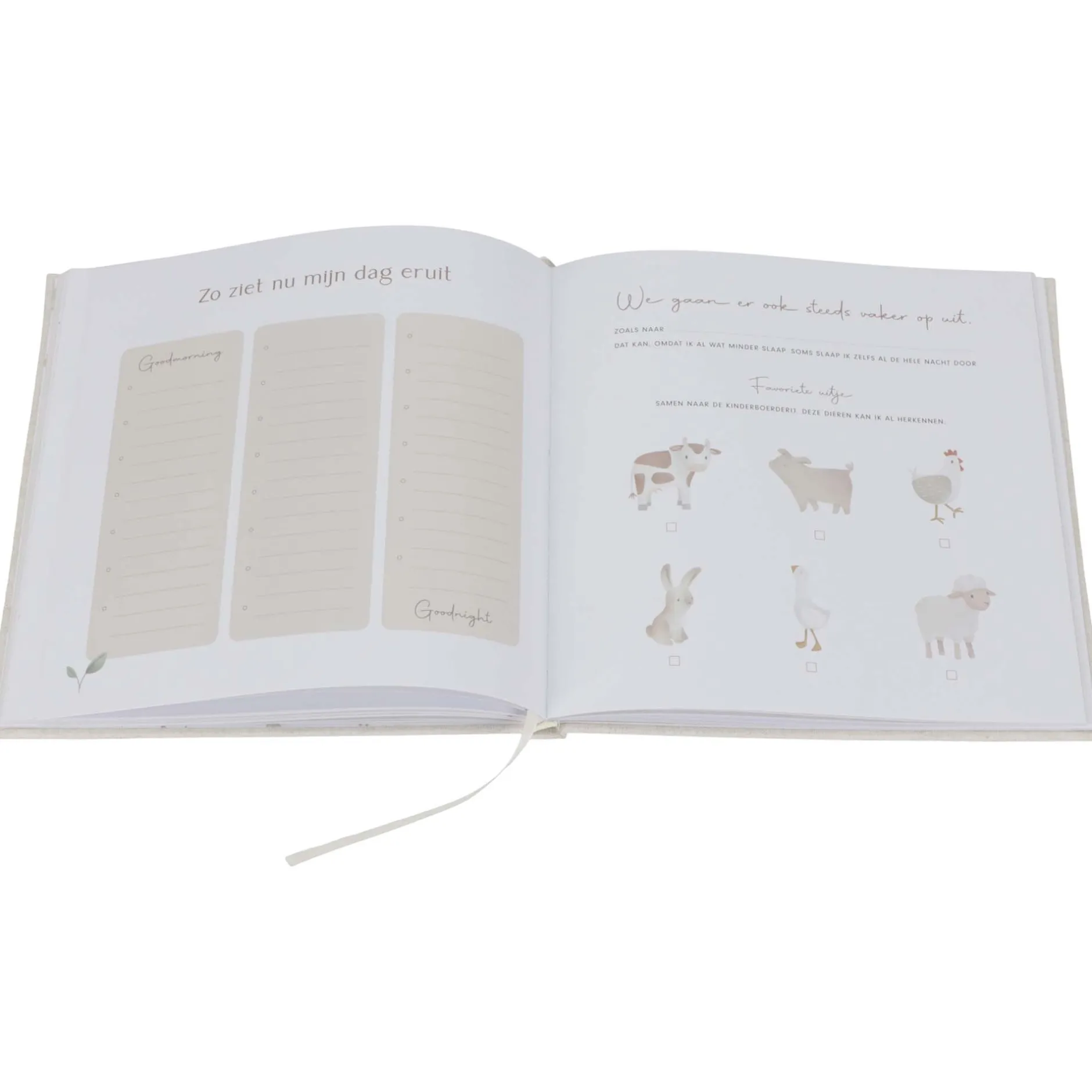 Feestartikelen|Invulboeken*Little Dutch Invulboek Eerste jaar Beigebrown