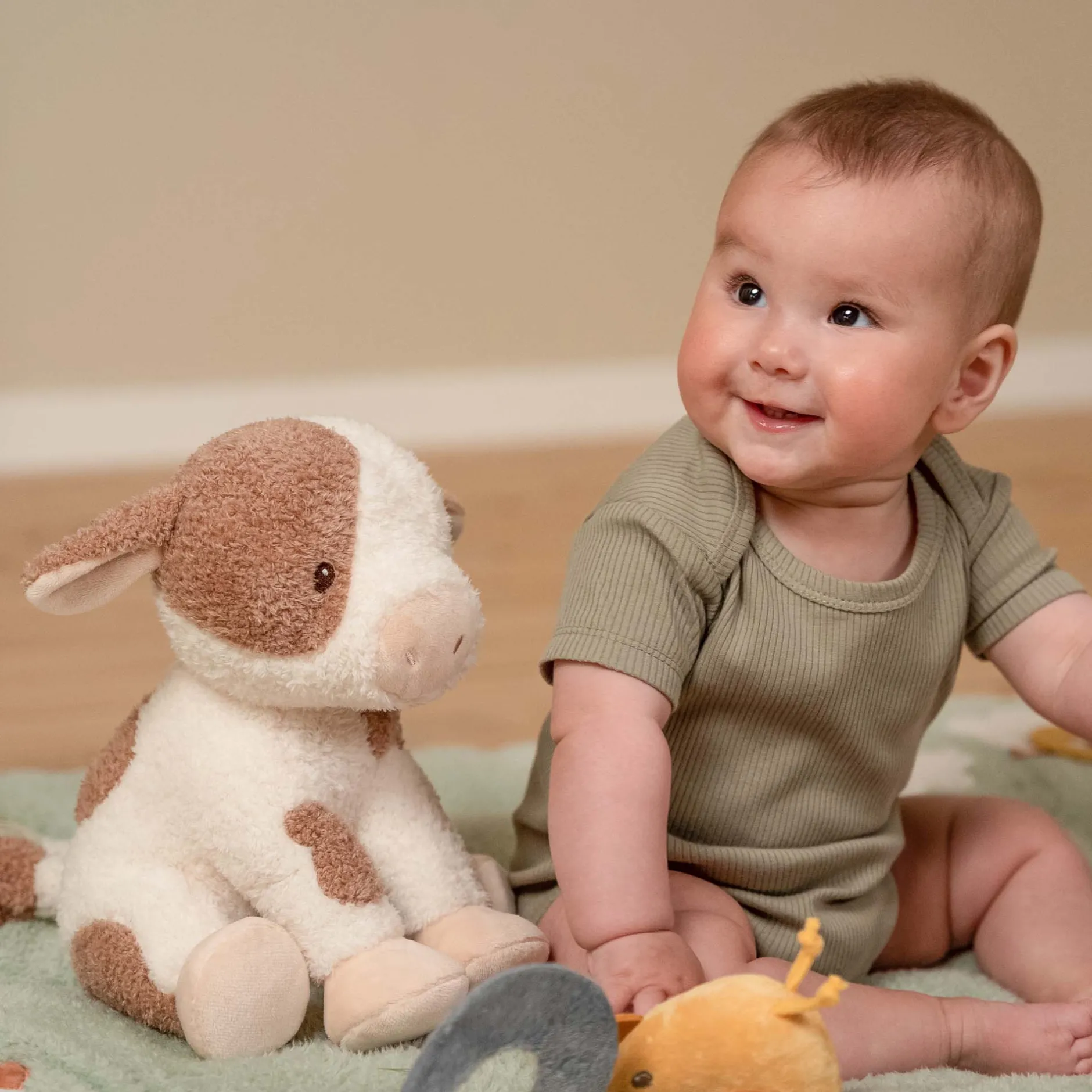 Knuffels*Little Dutch knuffel koe 25cm Mintgreen