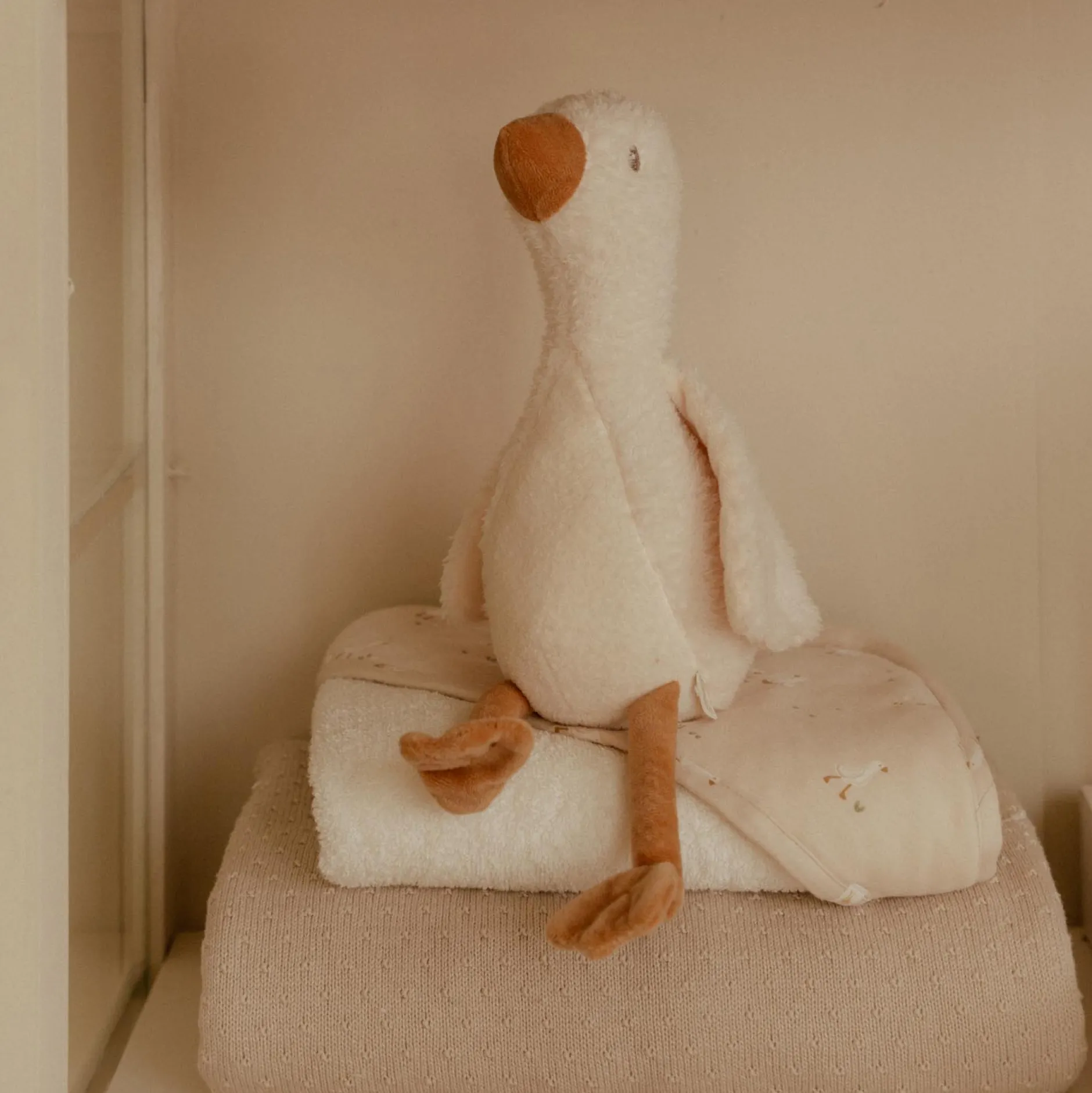 Knuffels*Little Dutch knuffel Newborn Naturals Goose Off-White