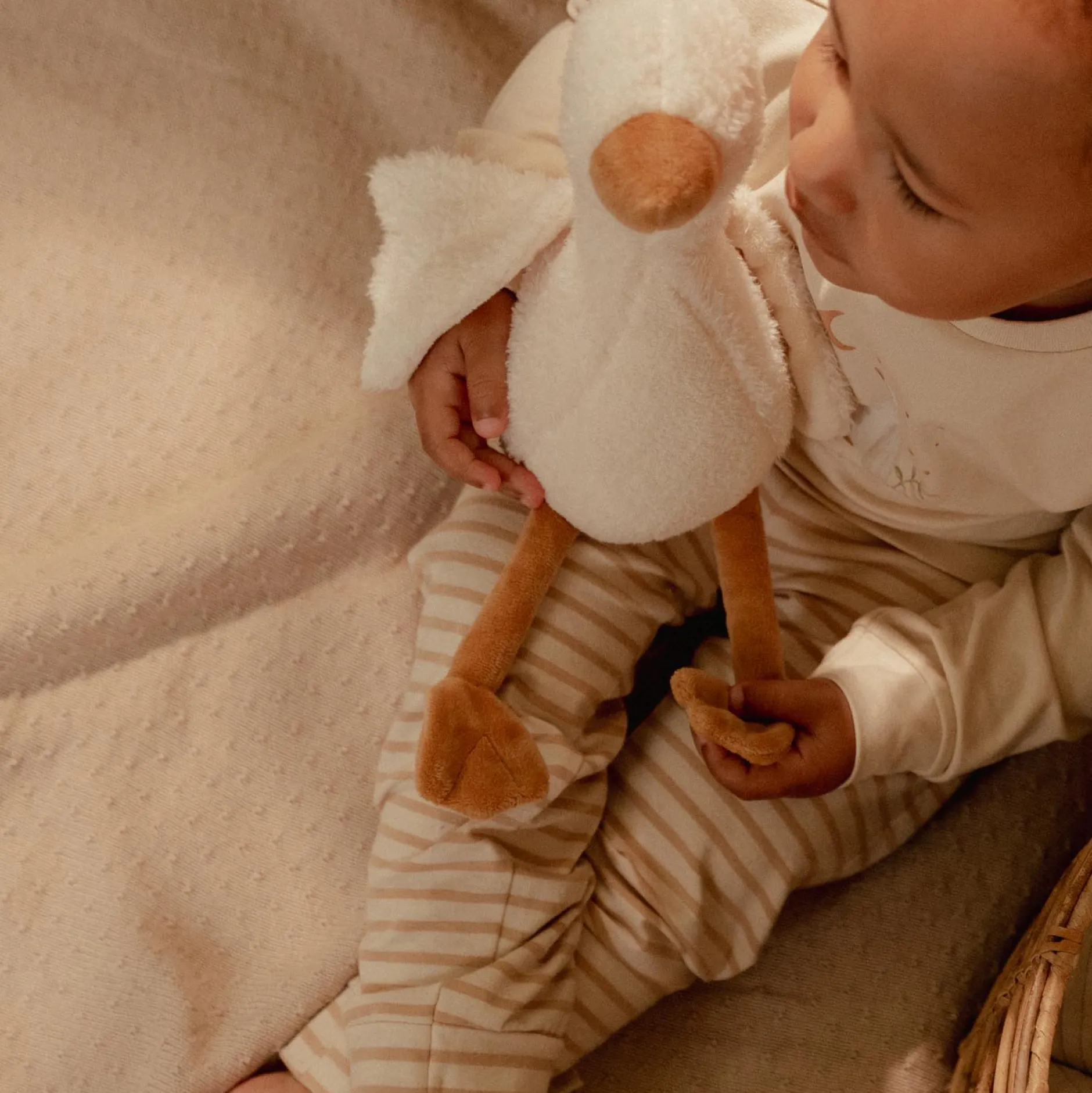 Knuffels*Little Dutch knuffel Newborn Naturals Goose Off-White