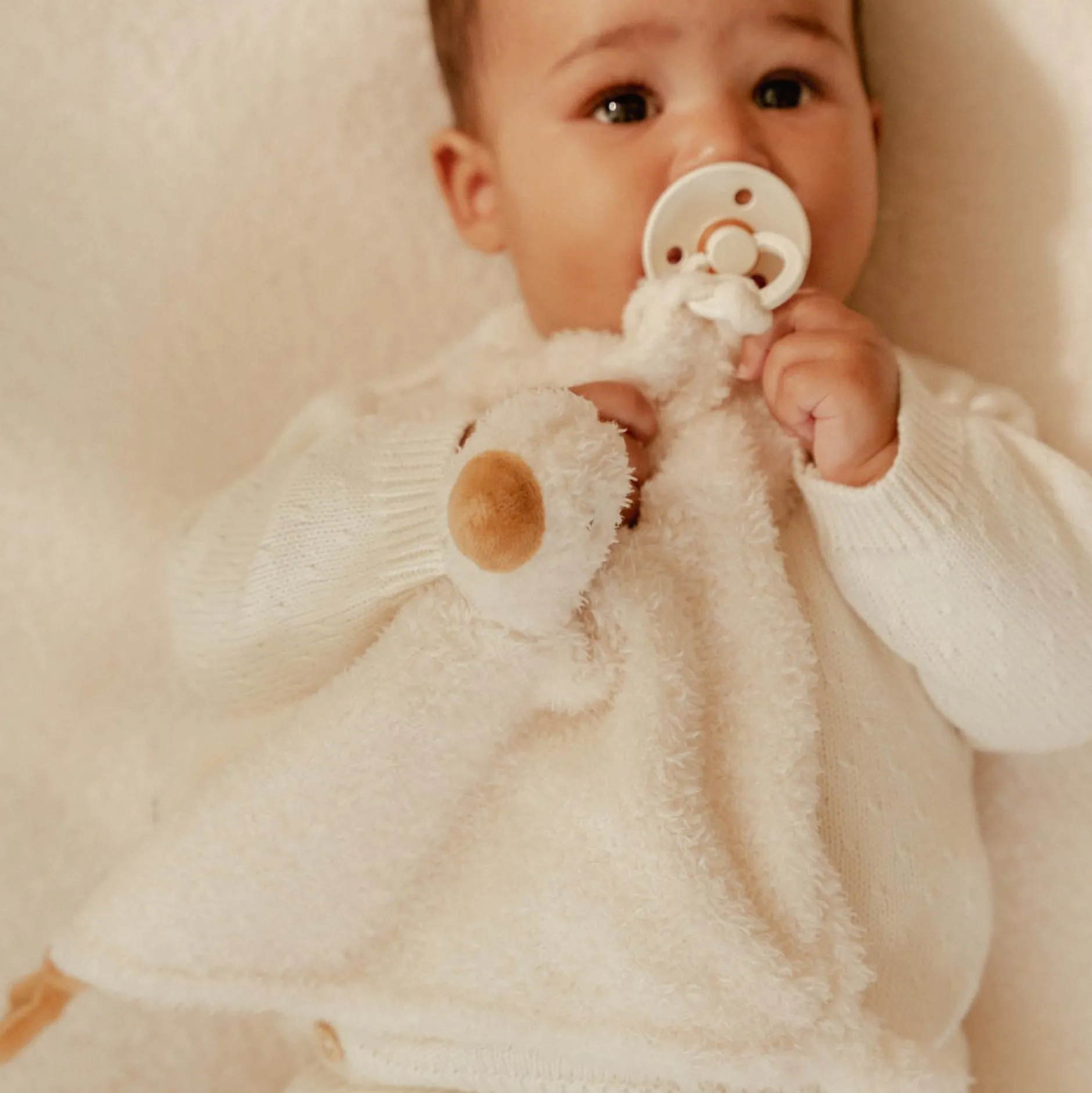 Knuffeldoekjes*Little Dutch knuffeldoekje Newborn Naturals Goose Off-White
