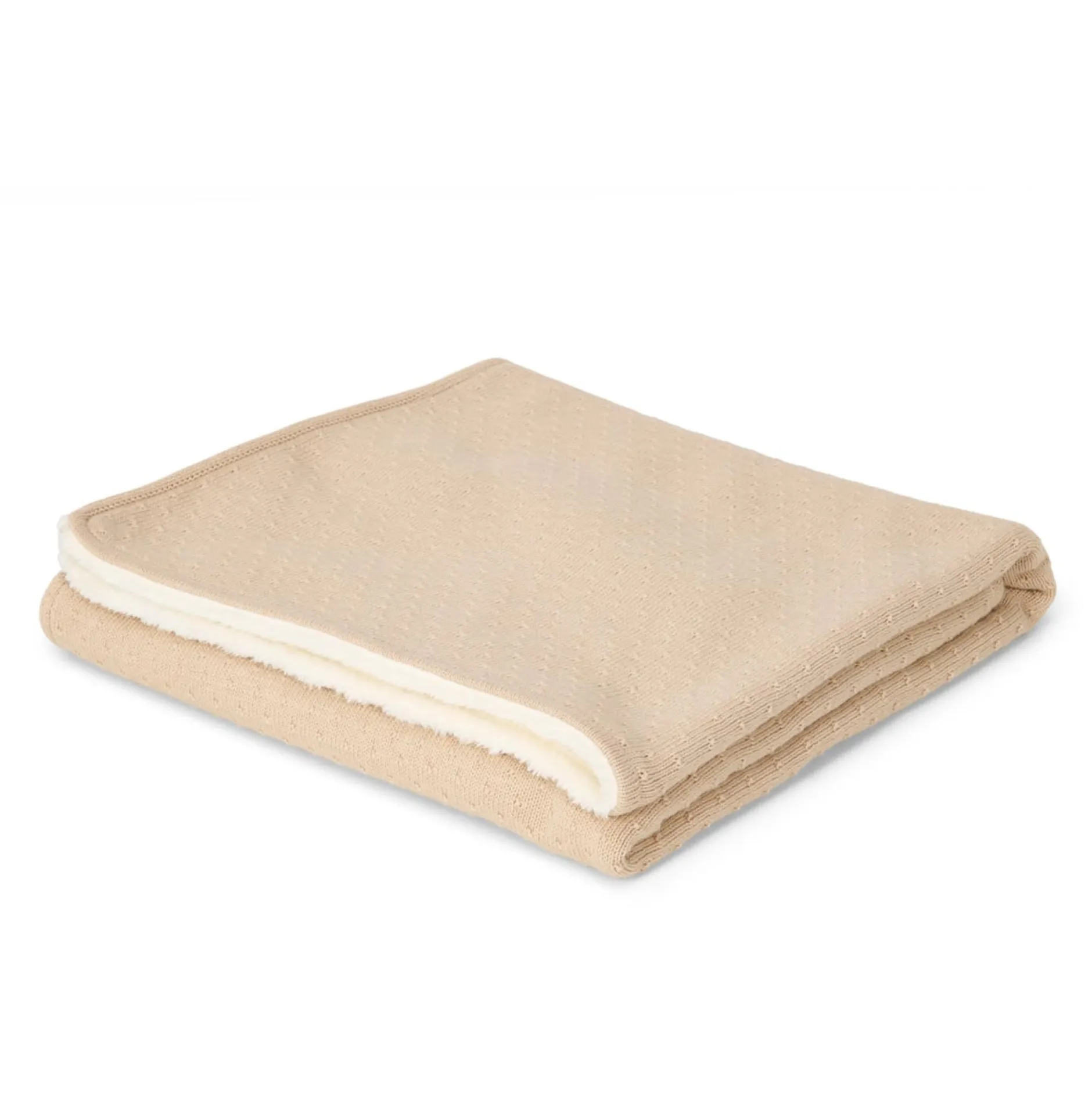Dekens*Little Dutch ledikant deken gebreid pure beige