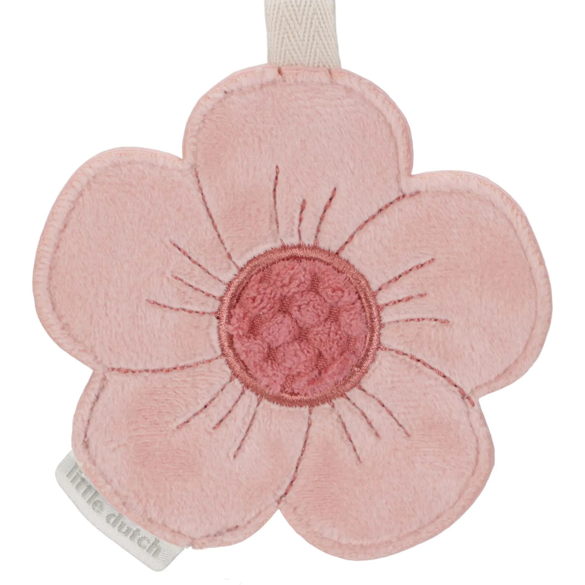 Wanddecoratie*Little Dutch letterslinger bloem roze