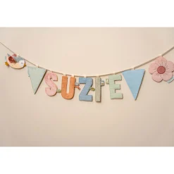 Feestartikelen|Wanddecoratie*Little Dutch letterslinger M blauw