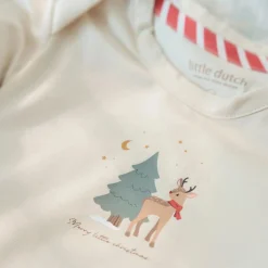 Rompers|Rompers*Little Dutch 2-pack romper kerst Beigebrown