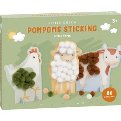 Tekenen|Puzzels & Spellen*Little Dutch pom pom plakken Little Farm Multi