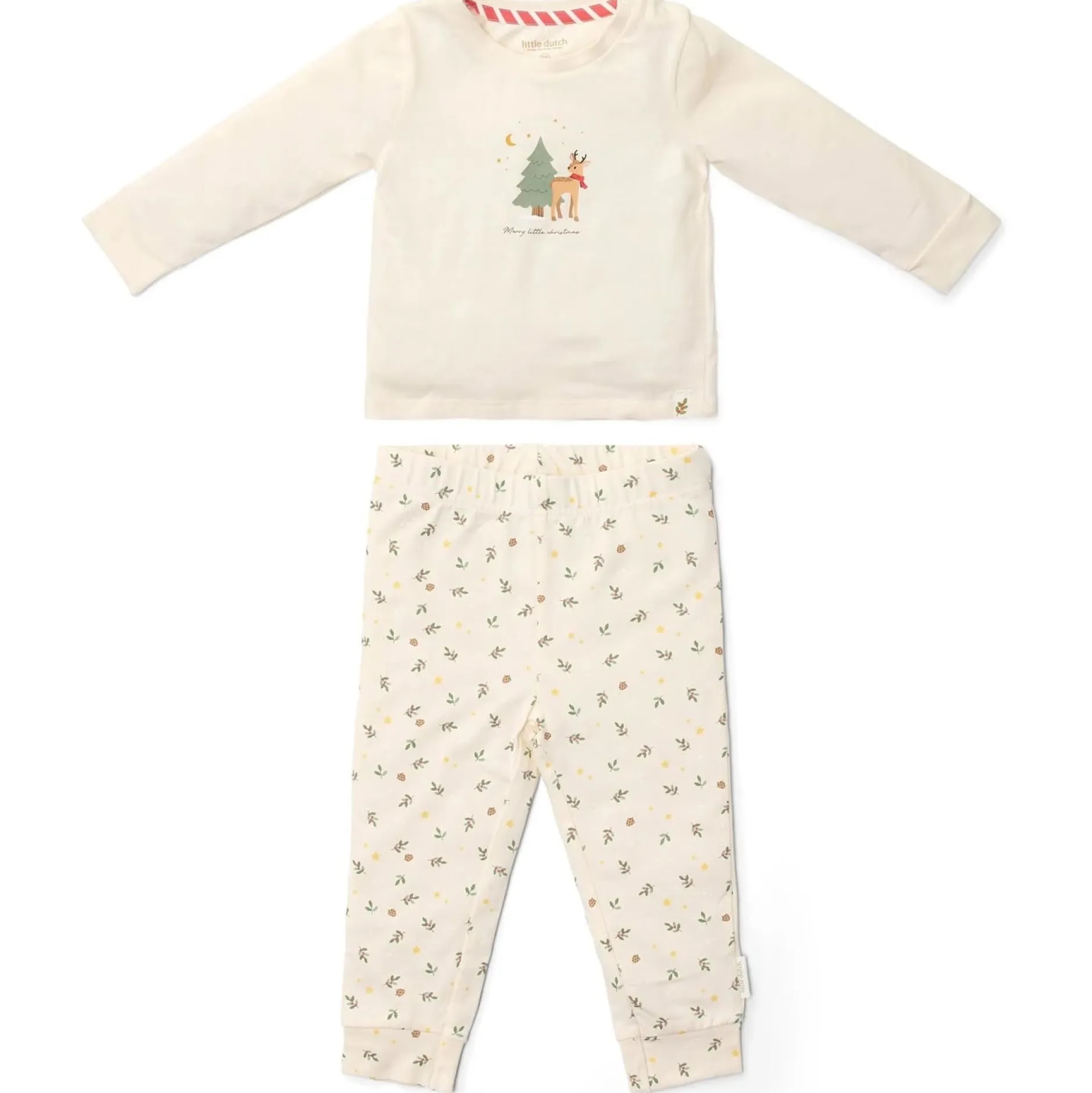Pyjama's|Pyjama's*Little Dutch pyjama kerst Beigebrown