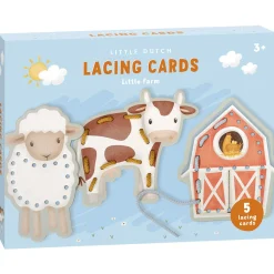 Tekenen|Puzzels & Spellen*Little Dutch rijgkaarten Little Farm Multi