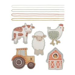 Tekenen|Puzzels & Spellen*Little Dutch rijgkaarten Little Farm Multi