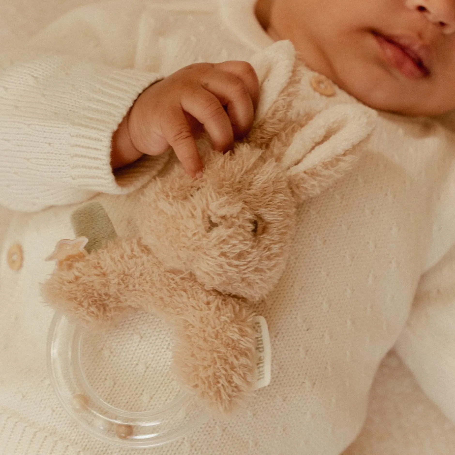 Rammelaars*Little Dutch ringrammelaar Newborn Naturals Bunny Beigebrown