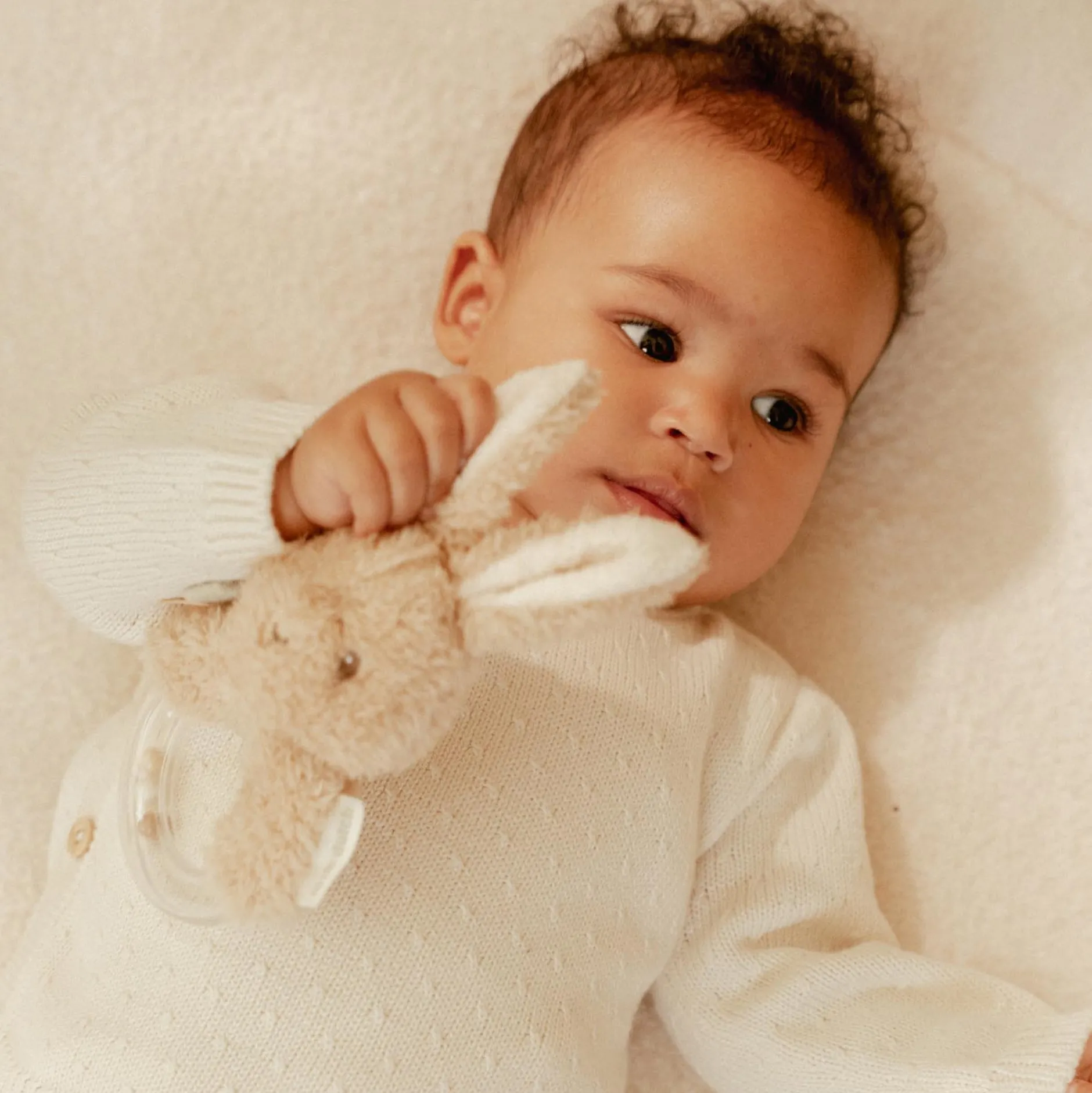 Rammelaars*Little Dutch ringrammelaar Newborn Naturals Bunny Beigebrown