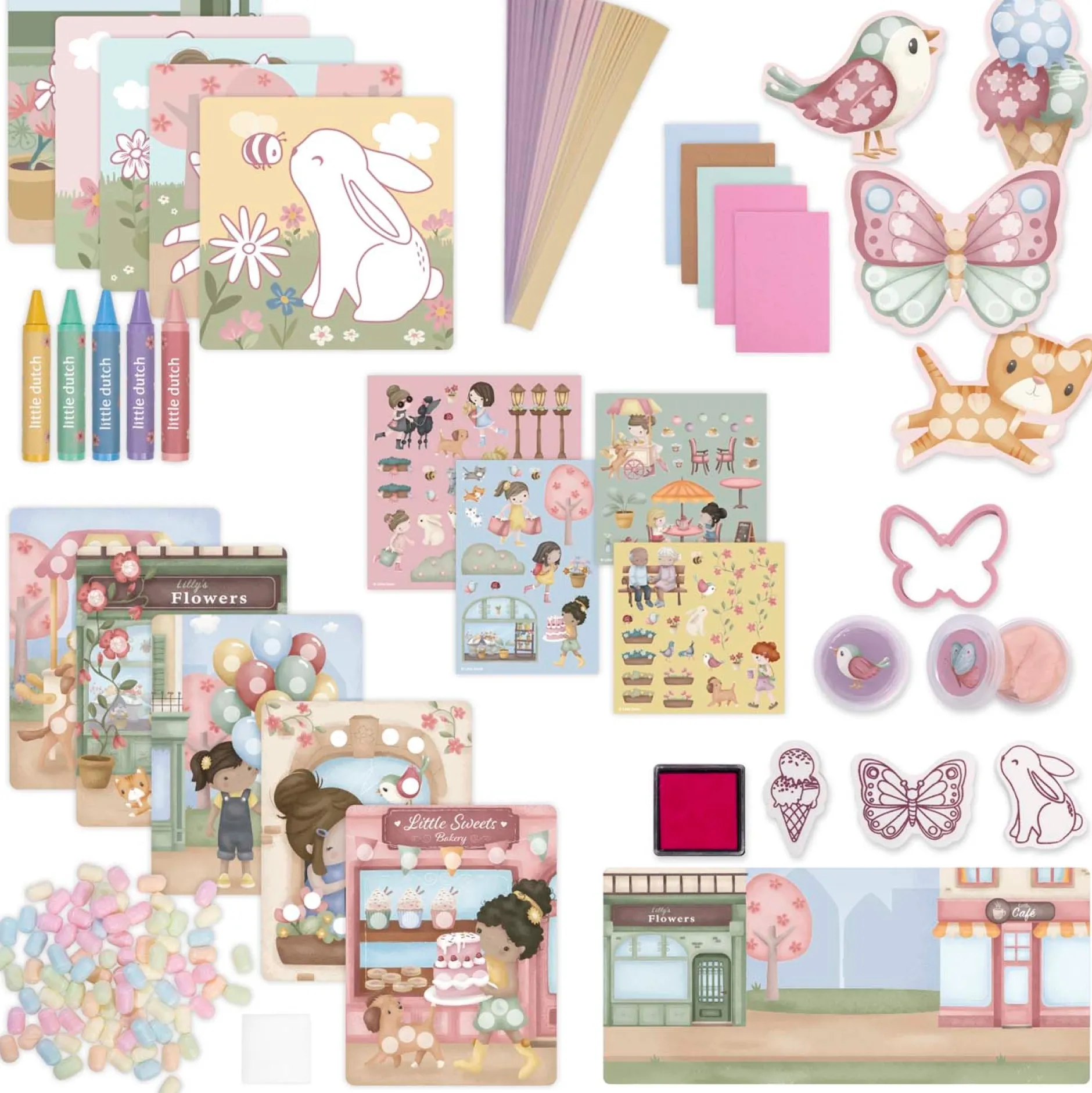 Tekenen|Puzzels & Spellen*Little Dutch Rosa's knutseldoos Multi