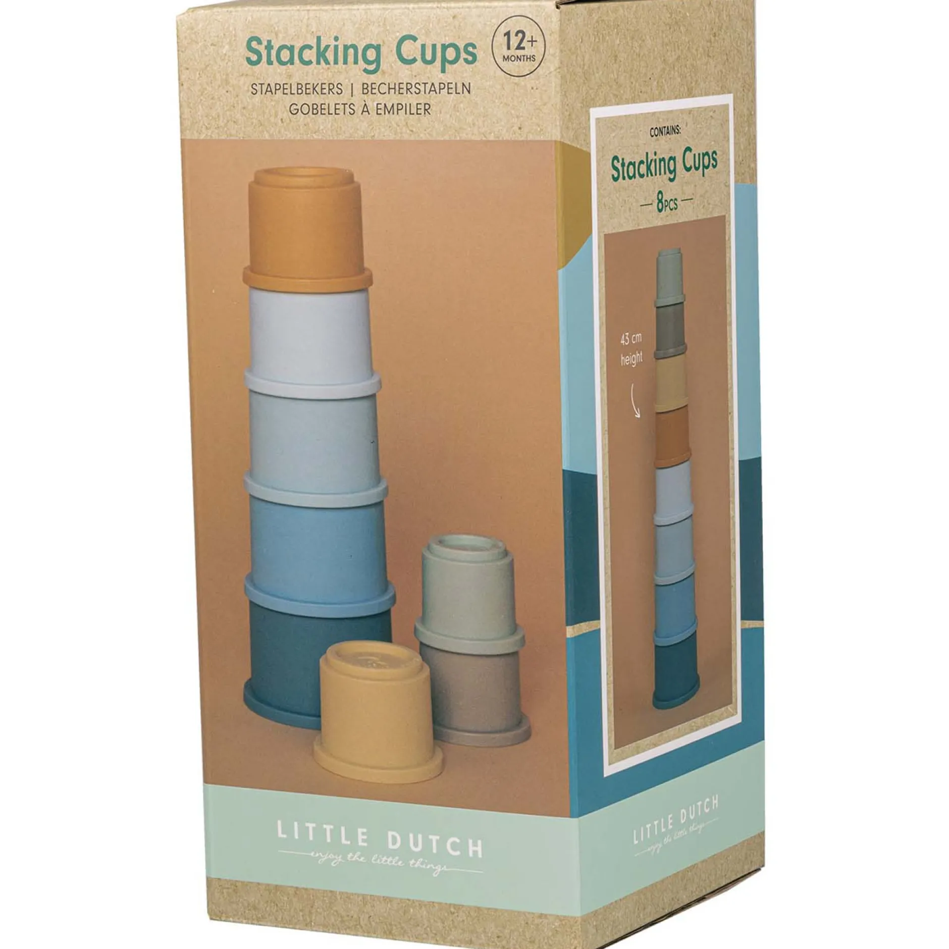 Stapelspeelgoed*Little Dutch stapelbekers - 8 stuks Blue