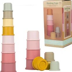 Stapelspeelgoed*Little Dutch stapelbekers - 8 stuks Pink