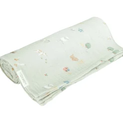 Doeken & Luiers*Little Dutch swaddle XL Little Farm  mint