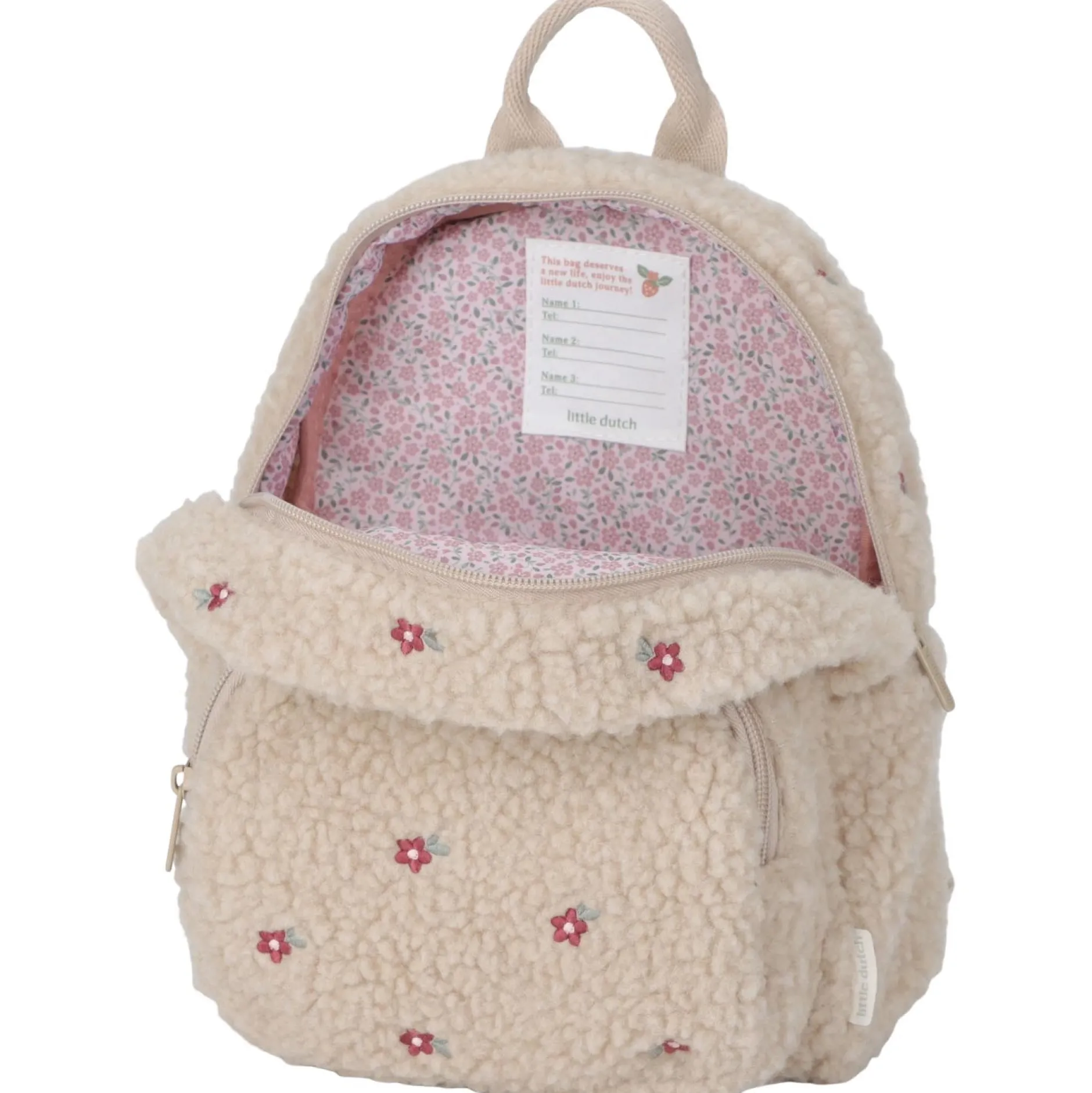 Luiertassen*Little Dutch teddy rugzakje Beigebrown