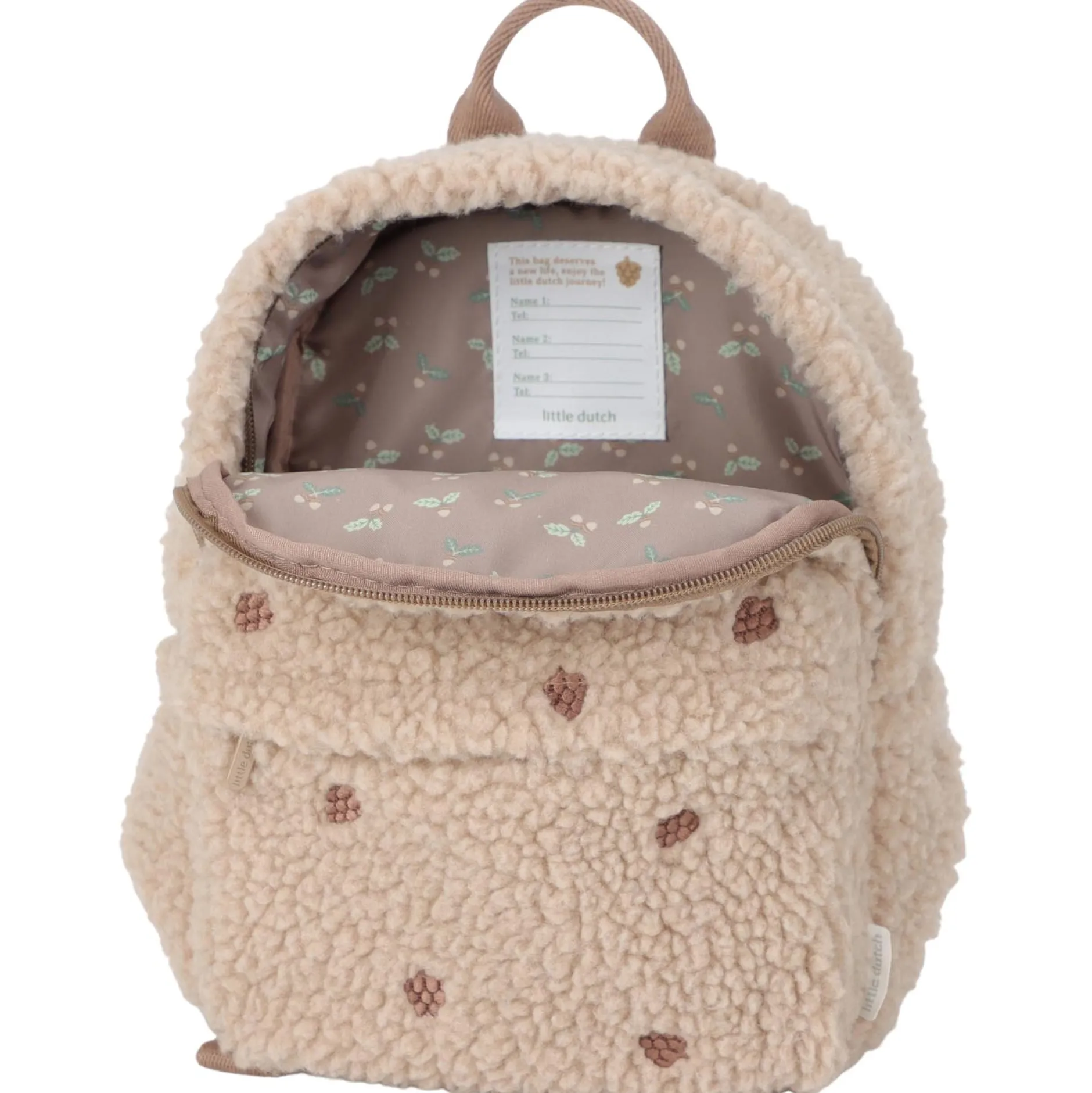 Luiertassen*Little Dutch teddy rugzakje Taupebrown