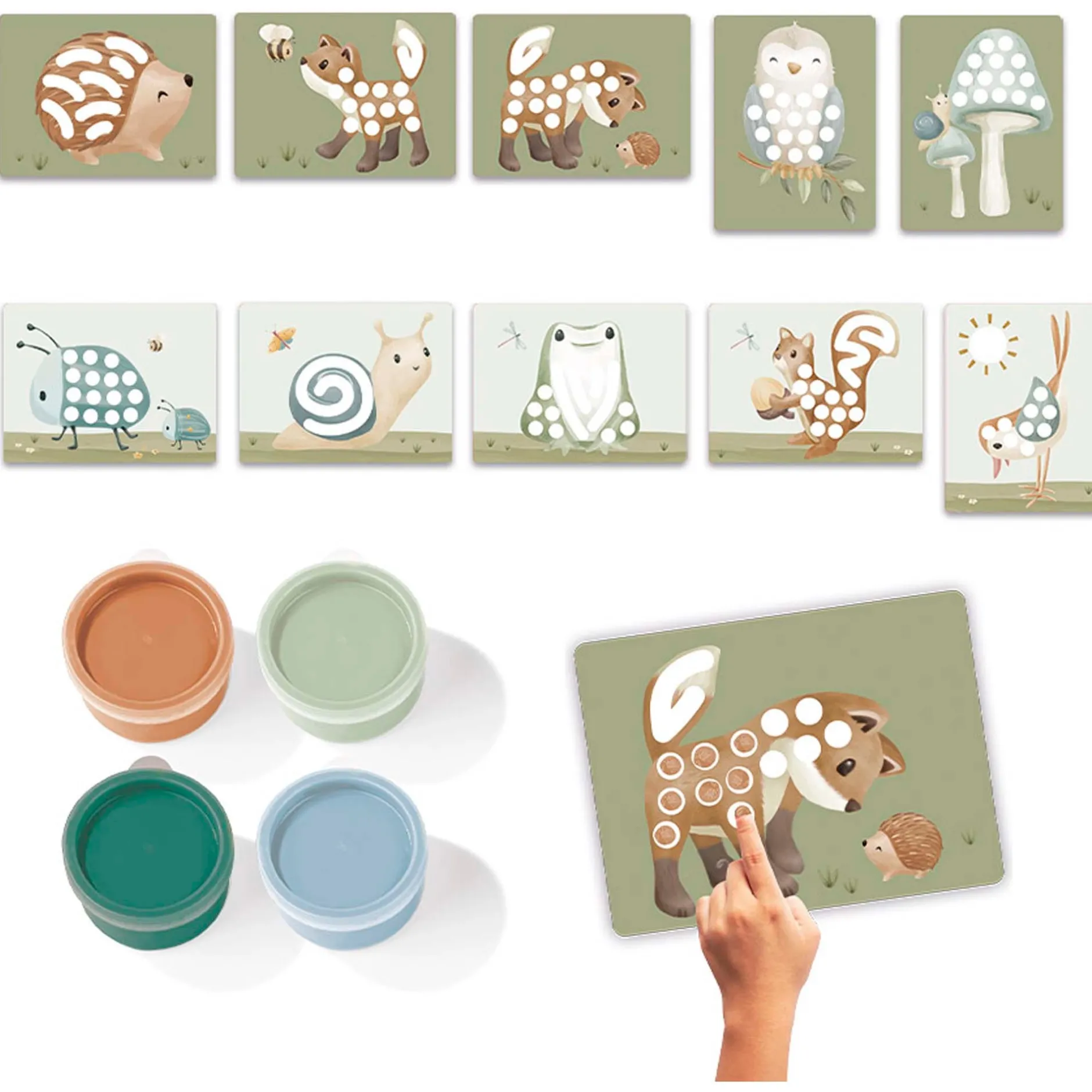 Verven & Kleien|Tekenen*Little Dutch vingerverfset Forest Friends Multi