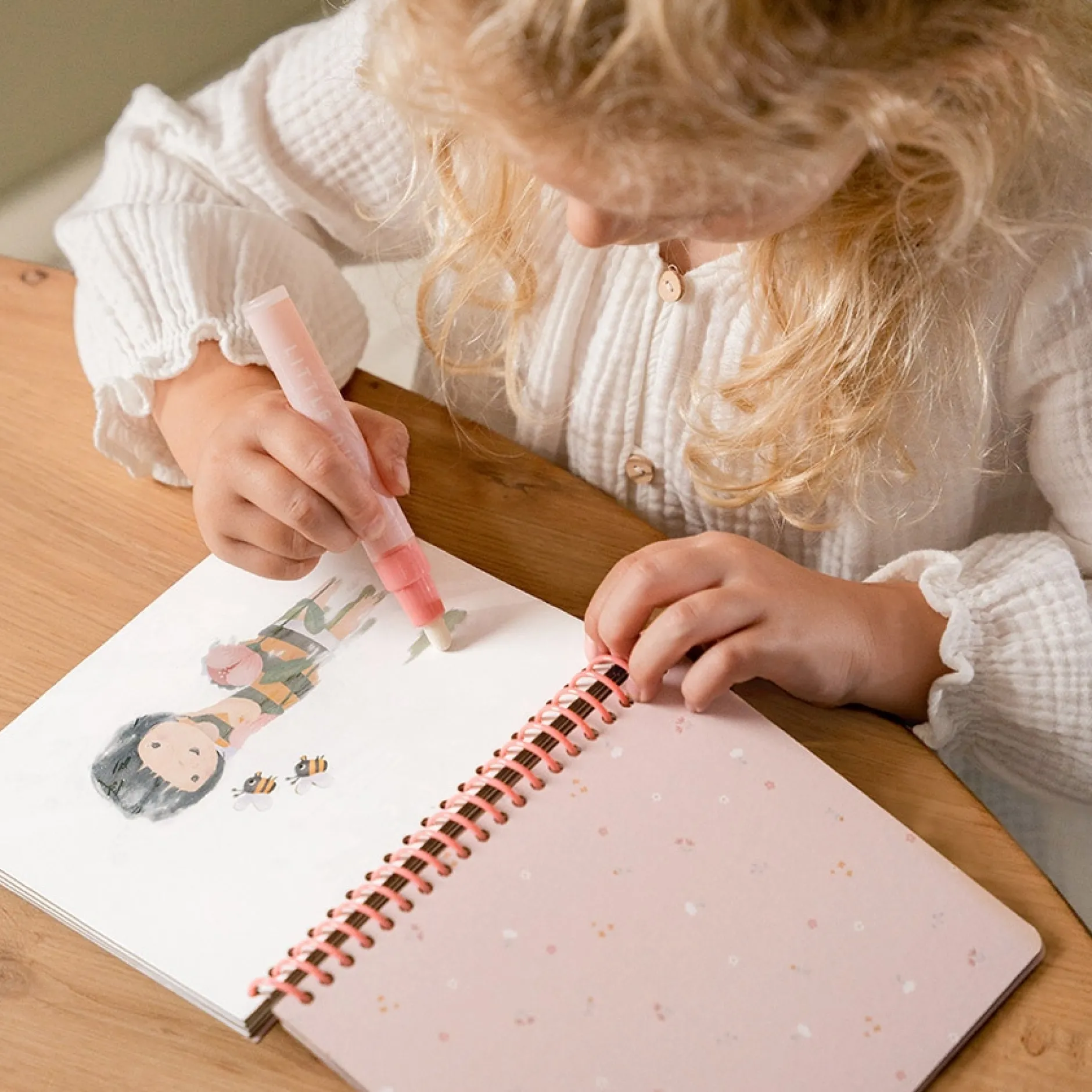 Puzzels & Spellen|Speelgoed Voor Onderweg*Little Dutch water tekenboek Rosa & Friends Multi