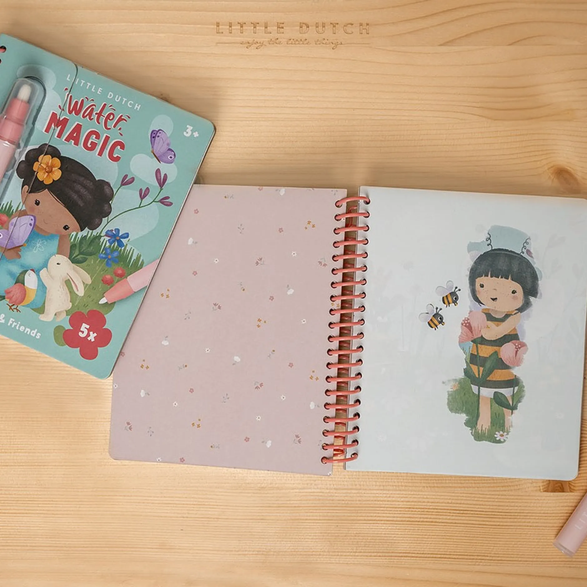 Puzzels & Spellen|Speelgoed Voor Onderweg*Little Dutch water tekenboek Rosa & Friends Multi