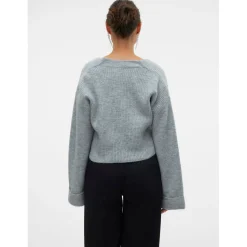 Truien & Vesten*Mamalicious zwangerschapstrui lange mouwen effen grijs Grey Melee Light