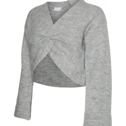 Truien & Vesten*Mamalicious zwangerschapstrui lange mouwen effen grijs Grey Melee Light