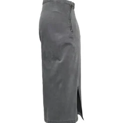 Jurken & Rokken*Mamalicious zwangerschapsrok knielengte effen grijs Light Grey Denim