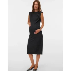 Jurken & Rokken*Mamalicious zwangerschapsjurk mouwloos effen zwart Black