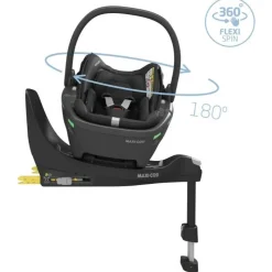 Autostoelen Groep 0*Maxi-Cosi Coral 360 i-Size Essential Black