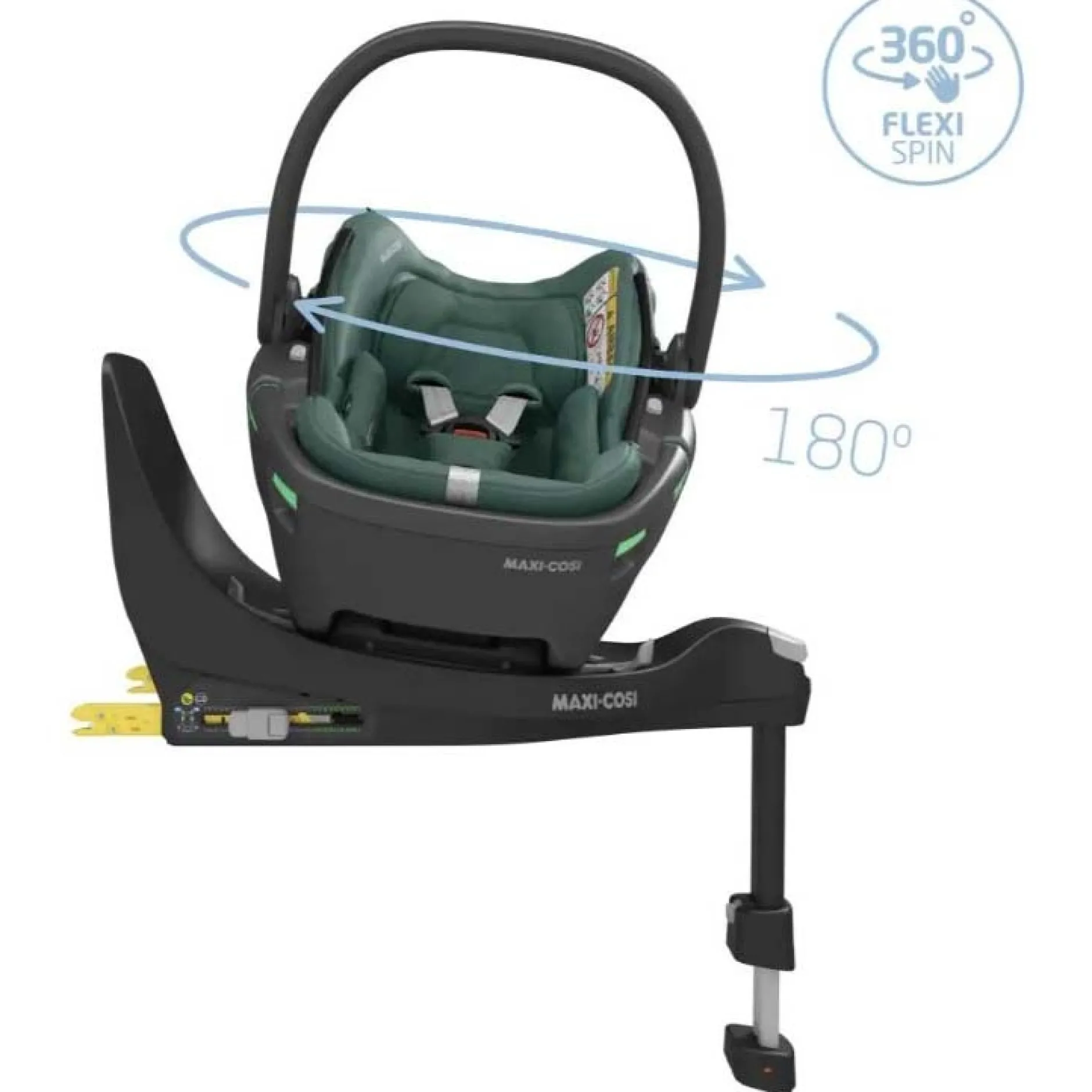 Autostoelen Groep 0*Maxi-Cosi Coral 360 i-Size Essential Green