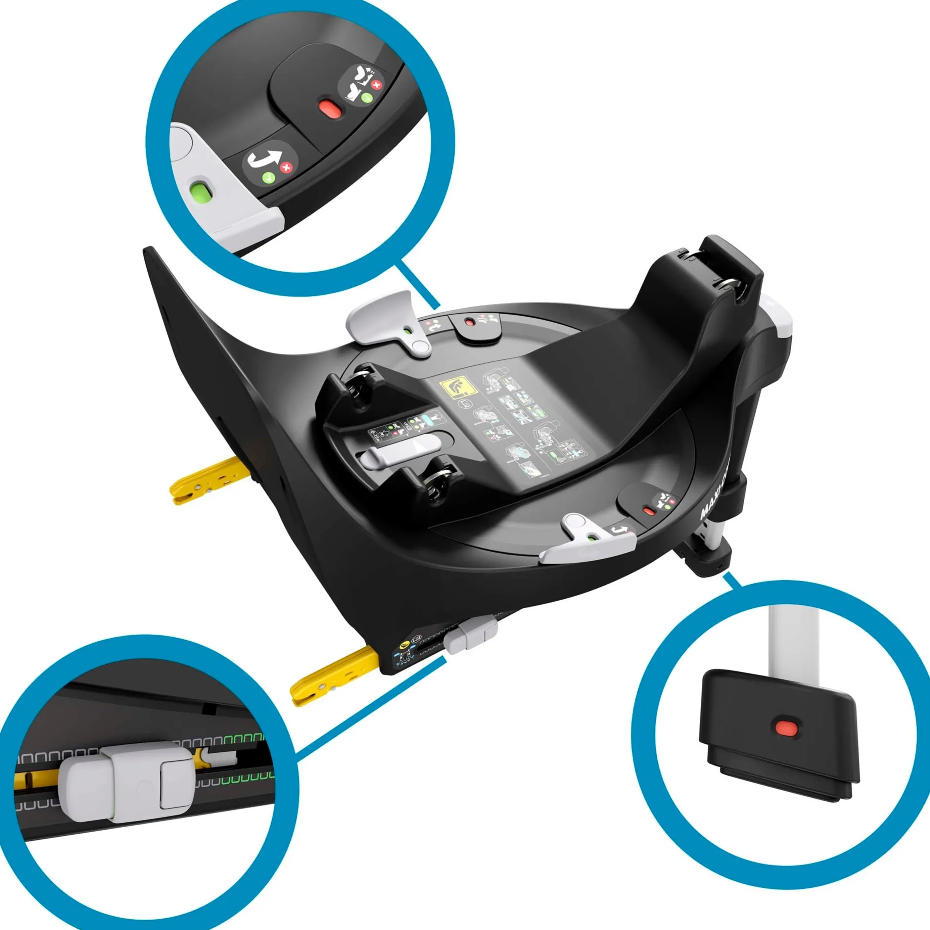 Autostoel Bases|Autostoelen Groep 0*Maxi-Cosi Familyfix 360 base Black