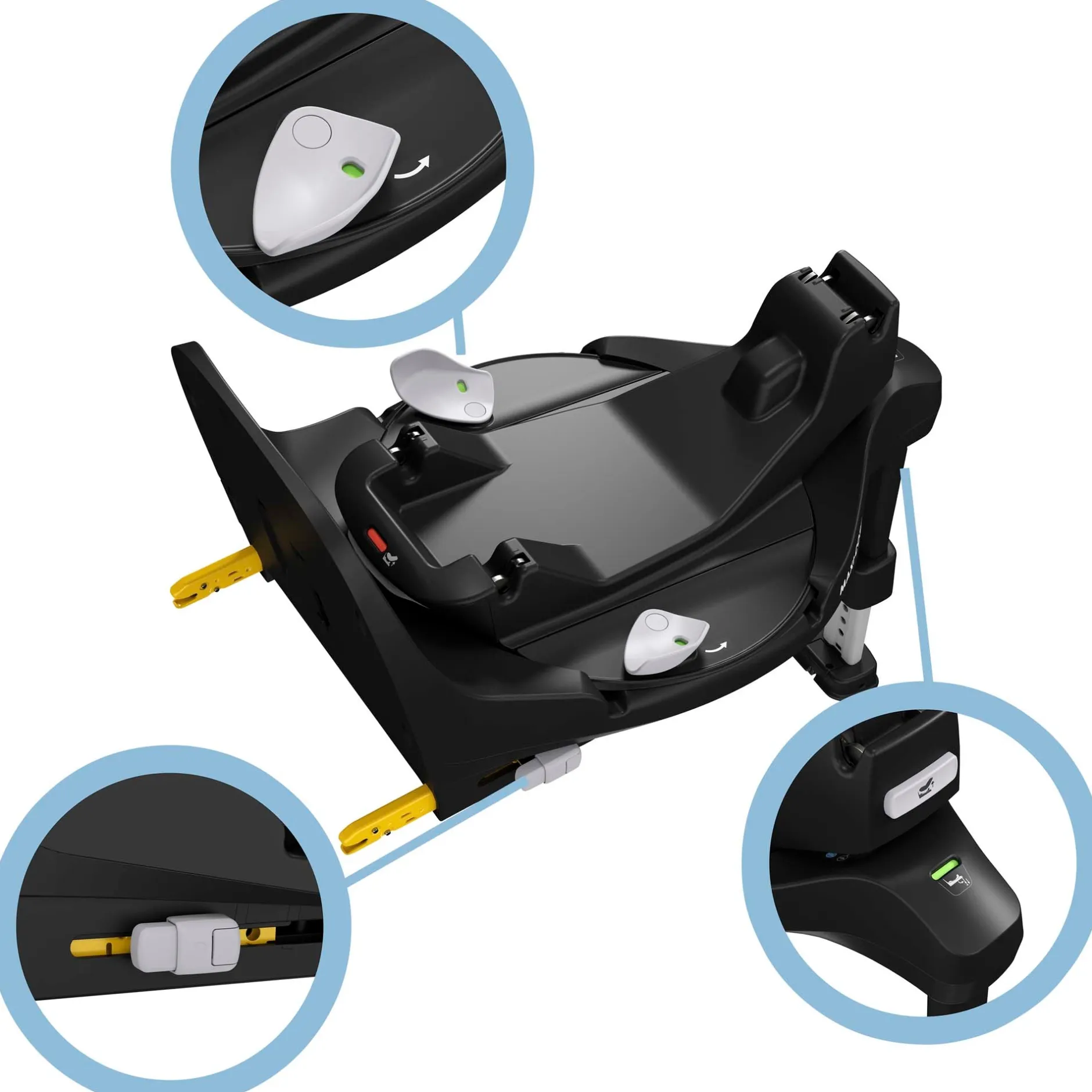 Autostoel Bases|Autostoelen Groep 0*Maxi-Cosi Familyfix 360 Pro i-Size Black