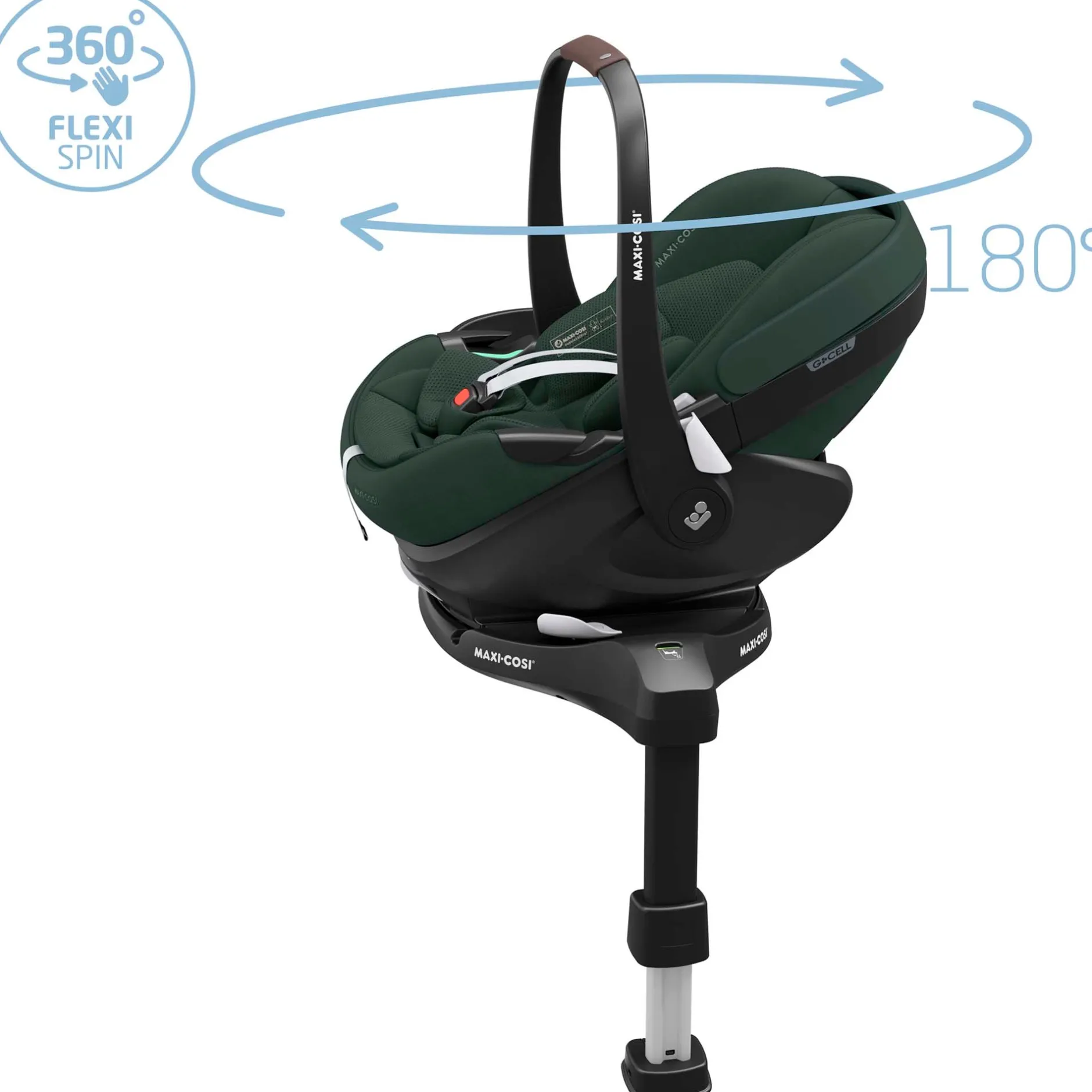 Autostoelen Groep 0*Maxi-Cosi Pebble 360 Pro2 i-Size Twillic Green