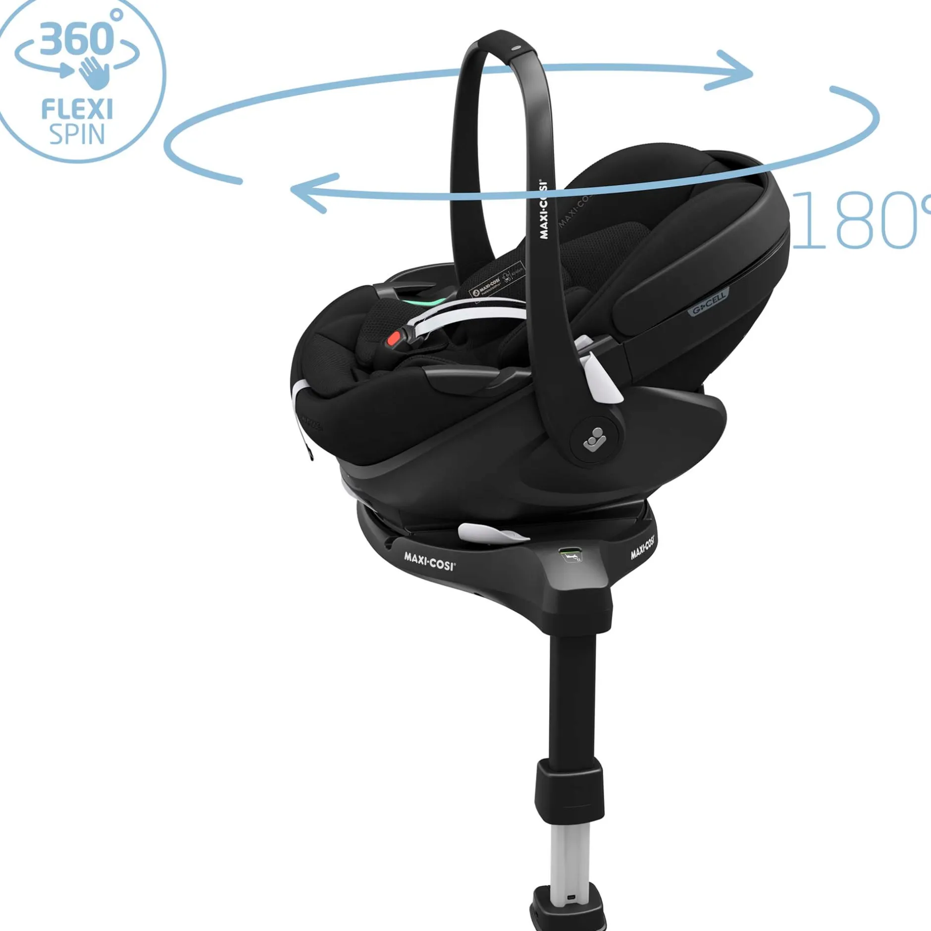 Autostoelen Groep 0*Maxi-Cosi Pebble 360 Pro2 i-Size Twillic Black