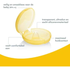 Tepelbeschermers|Borstverzorging*Medela Contact tepelhoedjes maat L