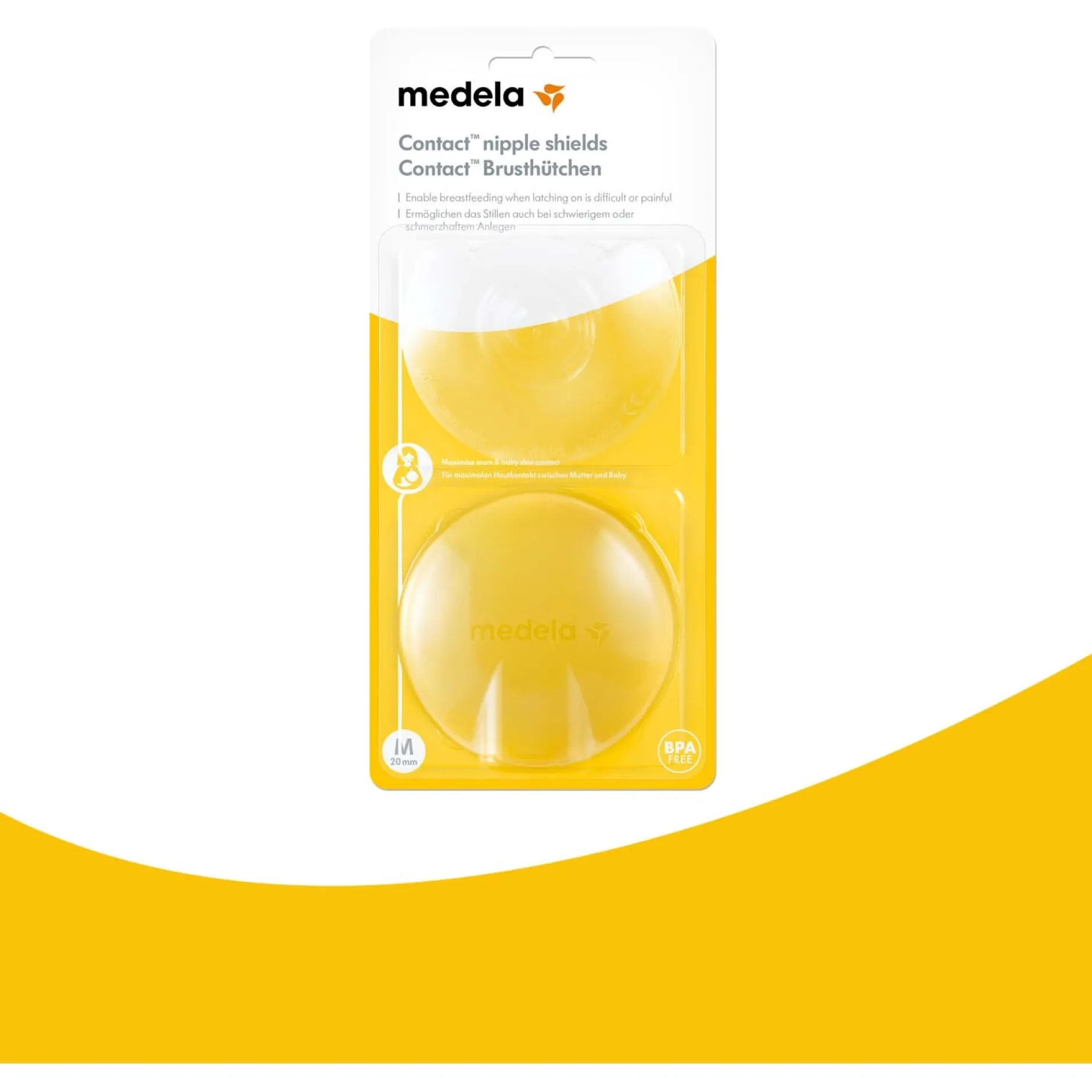 Tepelbeschermers|Borstverzorging*Medela Contact tepelhoedjes maat L