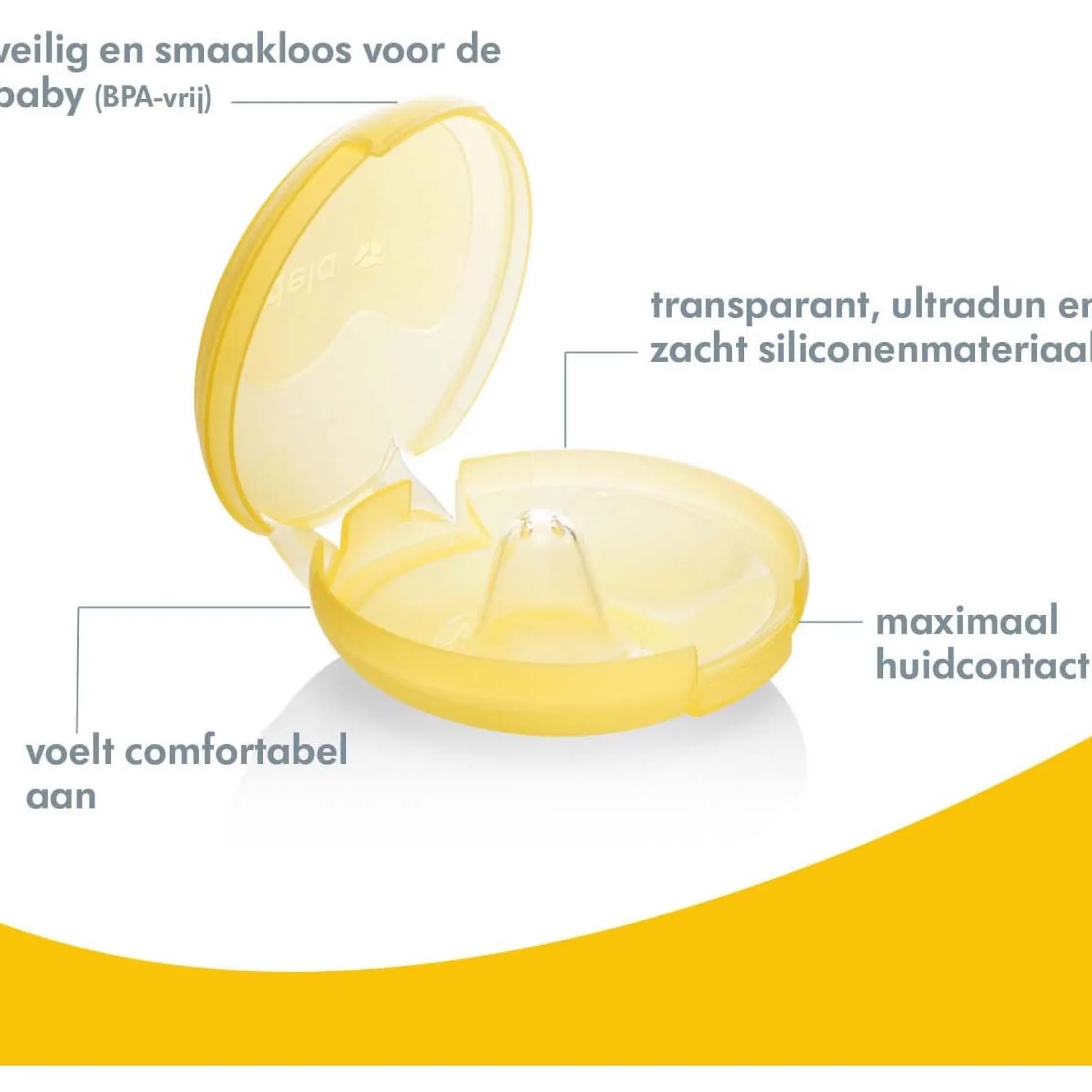 Tepelbeschermers|Borstverzorging*Medela Contact tepelhoedjes maat S