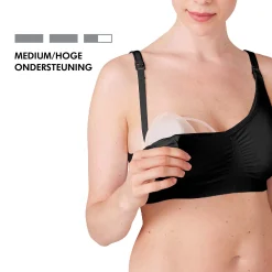 Borstkolf Accessoires|Voedingsbh*Medela 3-in-1 Borstvoedings- en kolfbeha - Zwart - maat M