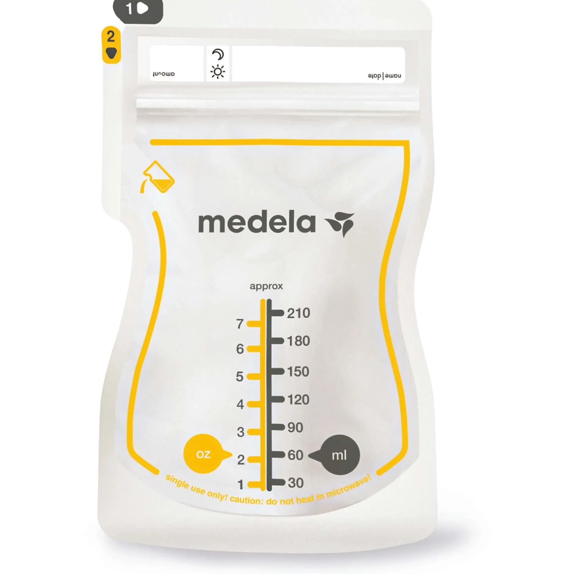 Borstkolf Accessoires|Borstvoedingszakjes & -Flesjes*Medela Moedermelkbewaarzakjes 210 ml - 50 stuks