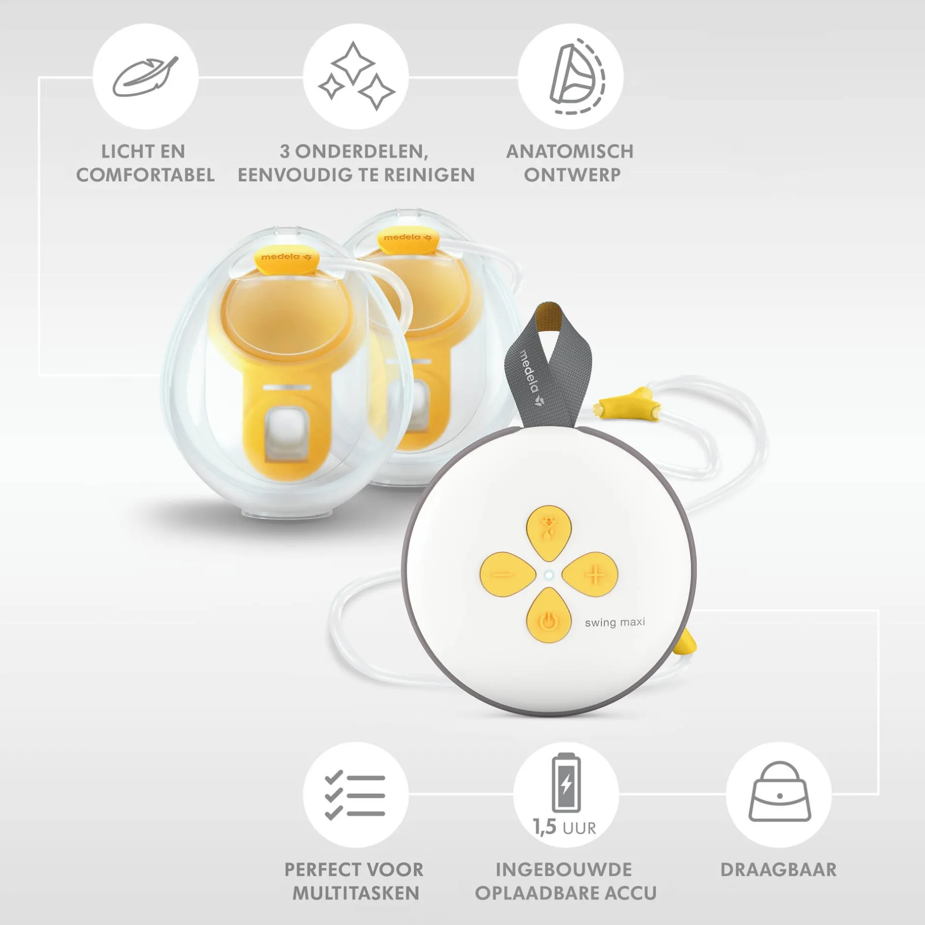 Borstkolven*Medela Swing Maxi Hands-free Dubbele Elektrische borstkolf