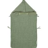 Voetenzakken|Voetenzakken*Meyco autostoel voetenzak Wafel Teddy Olivegreen
