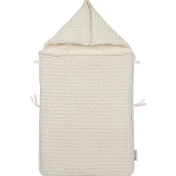 Voetenzakken|Voetenzakken*Meyco autostoel voetenzak Wafel Teddy Ivory White