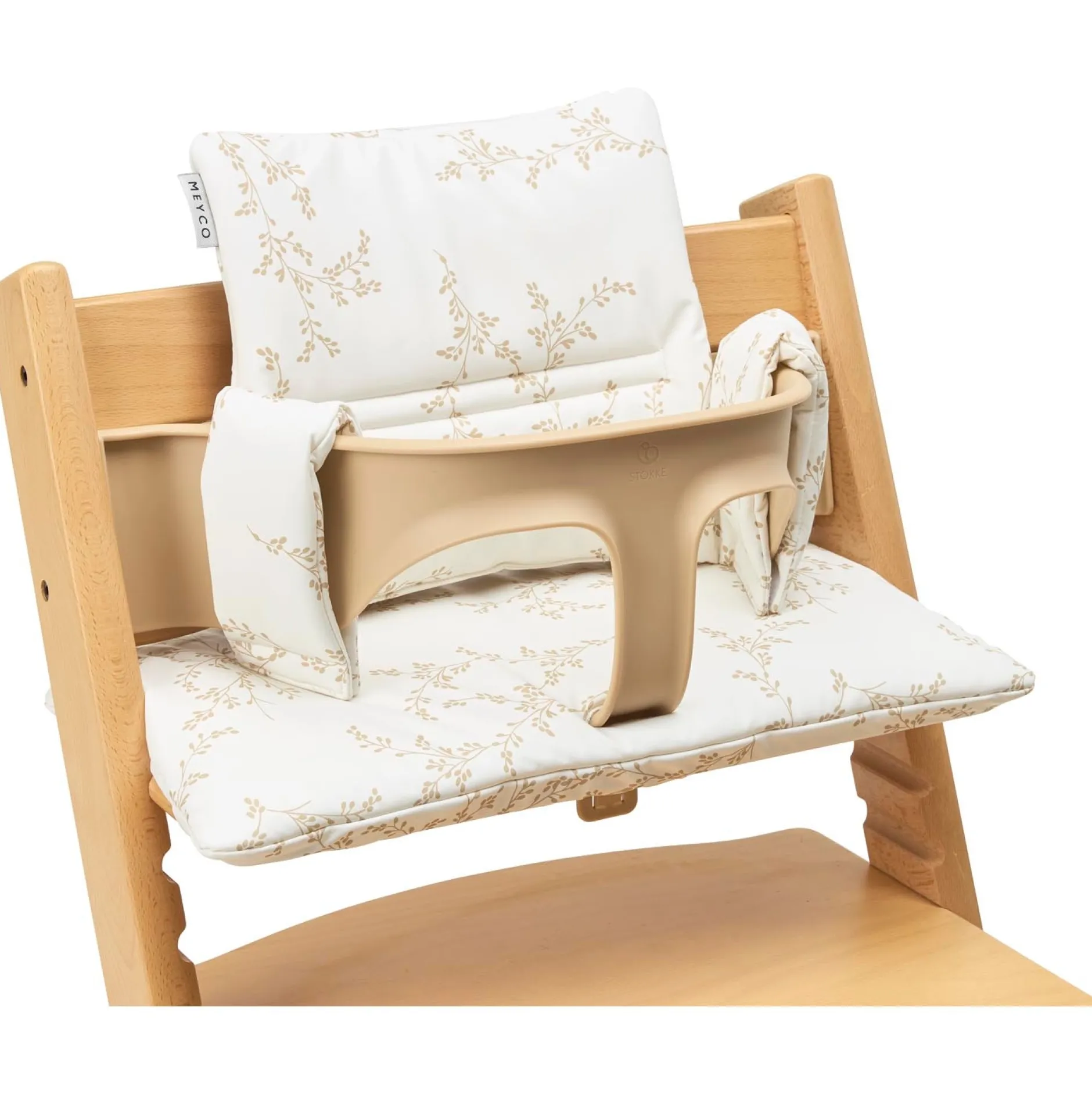 Kinderstoel Accessoires*Meyco Baby meegroei stoelverkleiner Branches Off-White