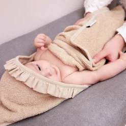 Badcapes & Badjassen*Meyco badcape ruffle beige